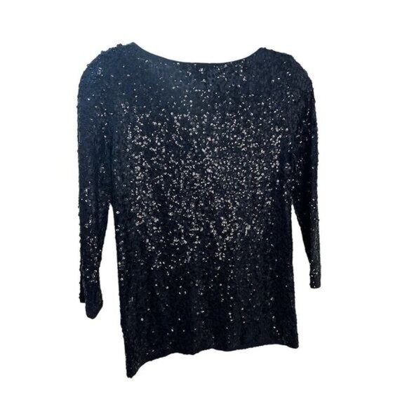 New J CREW Sequin Sparkle‎ Glitter Tank Tops Navy Blue XS - Picture 3 of 5